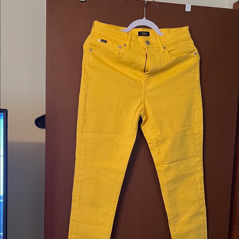 Ralph Lauren Women's Yellow Skinny Jeans